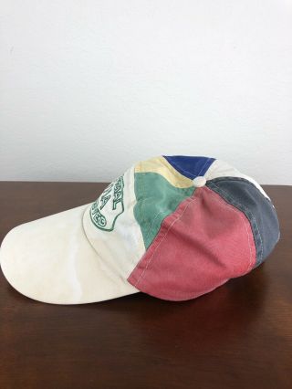 Rare Vintage 90s Tommy Hilfiger ColorBlock 5 - Panel longbill Hat Cap Spell Out 3
