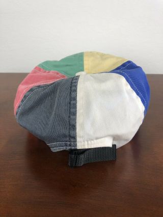 Rare Vintage 90s Tommy Hilfiger ColorBlock 5 - Panel longbill Hat Cap Spell Out 5