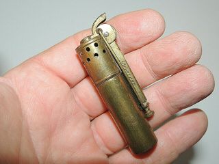 Vintage 1930 Imco 2200 Brass Pocket Lighter Made In Austria Top Striker