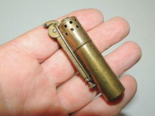 Vintage 1930 IMCO 2200 Brass Pocket Lighter Made In Austria Top Striker 2