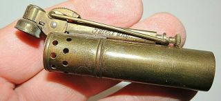 Vintage 1930 IMCO 2200 Brass Pocket Lighter Made In Austria Top Striker 6