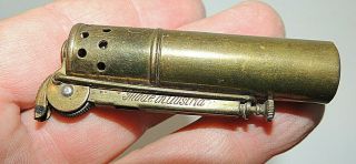 Vintage 1930 IMCO 2200 Brass Pocket Lighter Made In Austria Top Striker 7