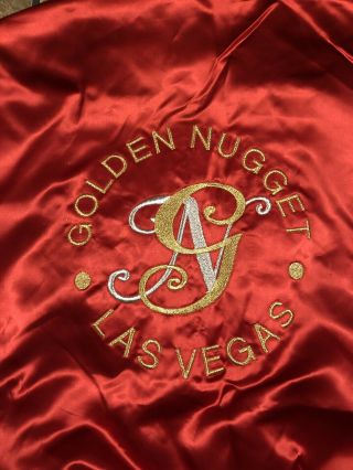 VTG Las Vegas Hotel Casino Golden Nugget Mirage Satin Jacket Reversible Size L 7