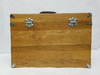 Vintage Wood 7 Drawer Tool Chest Box 6