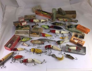 Huge Assortment Of Old Fishing Lures