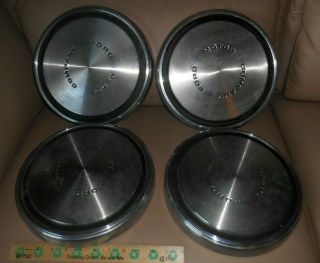 Vintage Set Of Oem 4 Ford Motor Company Dog Dish Hubcaps 10 1/2” F100 Truck Van