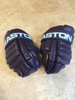 ❤️vintage 2003 Nhl Anaheim Mighty Ducks Z Air Easton Hockey Gloves 14.  5