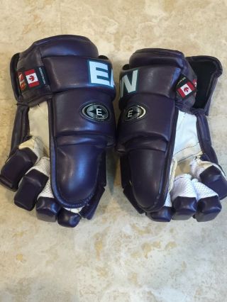 ❤️VINTAGE 2003 NHL Anaheim Mighty Ducks Z Air Easton Hockey Gloves 14.  5 8