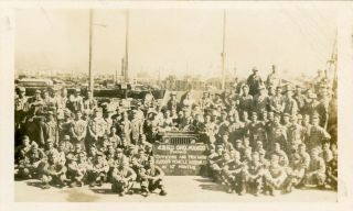 Org Wwii Photo: American Gi’s Posing With Willy’s Jeep & Sign 436th Ord.  Mvaco