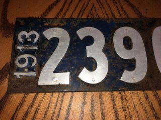 RARE 1913 ALL - Wisconsin License Plate Vintage 23900 2