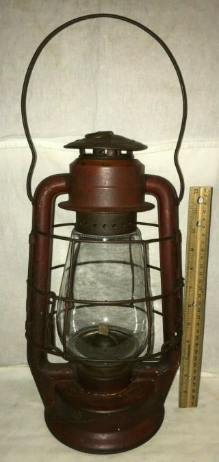 Antique Dietz No.  2 Blizzard Mill Lantern C.  M.  Co Brass Tag Vintage Kerosene Lamp