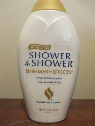 Vintage Shower To Shower Body Powder Shimmer Effects 13 Oz