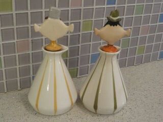 VINTAGE 1959 HOLT HOWARD PIXIEWARE PIXIE WARE RUSSIAN ITALIAN DRESSING CRUET SET 3