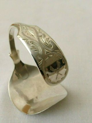 Sterling Silver Spoon Cuff Bracelet 46g Crafted From Art Deco Spoon Dated 1923