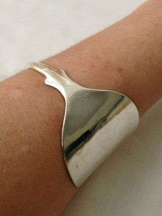 Sterling Silver Spoon Cuff Bracelet 46g Crafted From Art Deco Spoon Dated 1923 4