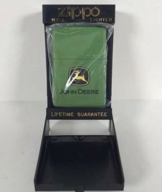 John Deer Green Zippo Lighter Vintage Collectible Discontinued Rare