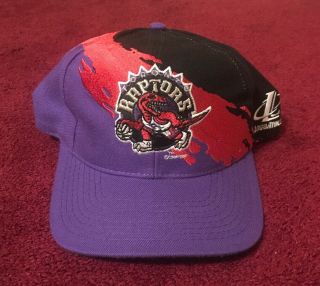 Rare Vintage 1994 Toronto Raptors Nba Snapback Splash Lodo Athletic 90s Champs