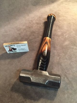 Vintage Plumb 3lb Blacksmith Sledge Hammer Polished Custom Jesse Reed Handle
