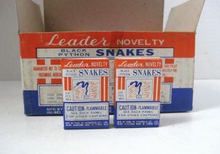Vintage Black Python Snakes Fireworks Leader Novelty Made in Taiwan R.  O.  C. 7