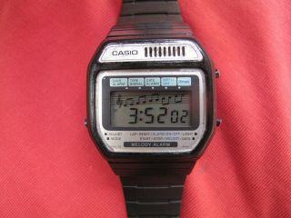 Vintage Casio 82h108 ⭐ Melody Alarm ⭐ Chronograph " Japan " Lcd Digital Watch