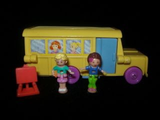 Euc 100 Complete Vintage Polly Pocket Classroom On The Go 1996