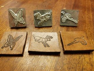 18 CRAFTOOL 3D Leather stamps - VINTAGE - DISCONTINUED with handle 4