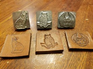 18 CRAFTOOL 3D Leather stamps - VINTAGE - DISCONTINUED with handle 6