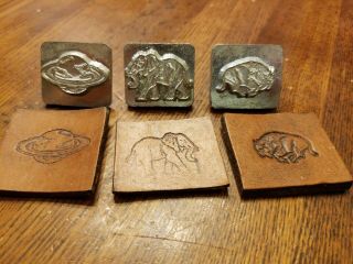 18 CRAFTOOL 3D Leather stamps - VINTAGE - DISCONTINUED with handle 8