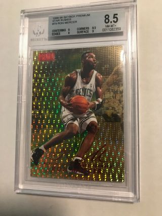 1998 - 99 Skybox Premium Star Rubies Ron Mercer Bgs 8.  5 /50 Rare Low Pop