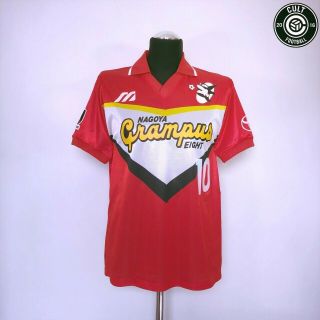 Lineker 10 Grampus Eight Vintage Mizuno Home Football Shirt 1993 (s) (m) Spurs