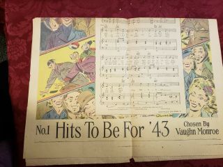 Vintage Newspaper Page The American Weekly January 10,  1943 Marching thru Berlin 2