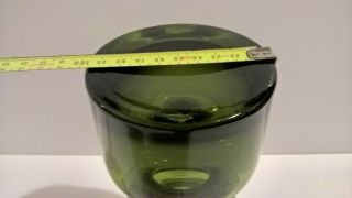 Finland vtg 1960s art green glass ' Pompadour ' vase Riihimaki Nanny Still Nordic 5