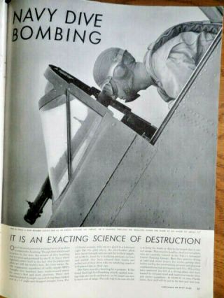 1942 Photo Article Ad Ww 2 Navy Dive Bombing