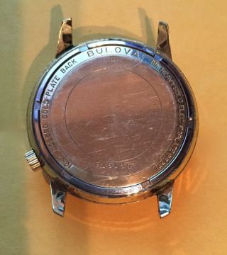 Vintage Bulova Accutron Watch 18k Gold H/P Bezel 2