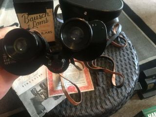 Vintage Bausch & Lomb 7x35 Stereo Prism Binoculars /Case/Box Paperwork Excell 8