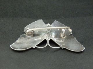 Rare Art Nouveau Antique Solid Silver Enamel Butterfly Brooch,  J Atkinson & Sons 7