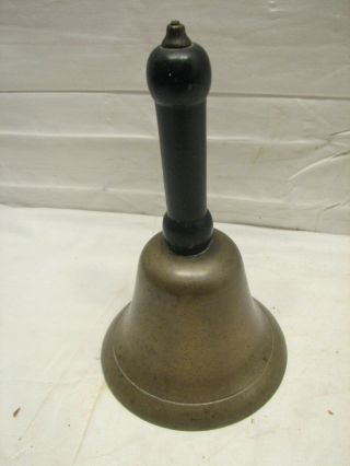 Early Brass/bronze Dinner/alarm School Teacher Hand Bell Desk Vintage Town Crier