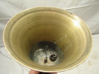 Early Brass/Bronze Dinner/Alarm School Teacher Hand Bell Desk Vintage Town Crier 5