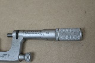 Vtg STARRETT No.  220 Mul - T - Anvil 0 - 1” Micrometer w/ Box & Papers 3