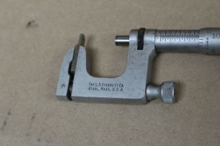 Vtg STARRETT No.  220 Mul - T - Anvil 0 - 1” Micrometer w/ Box & Papers 4