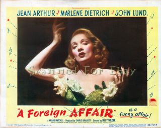 Vintage Marlene Dietrich Lobby Card 1947 Foreign Affair
