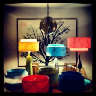 Custom Vintage Style 2 Tier Fiberglass Lamp Shade Mid Century Style