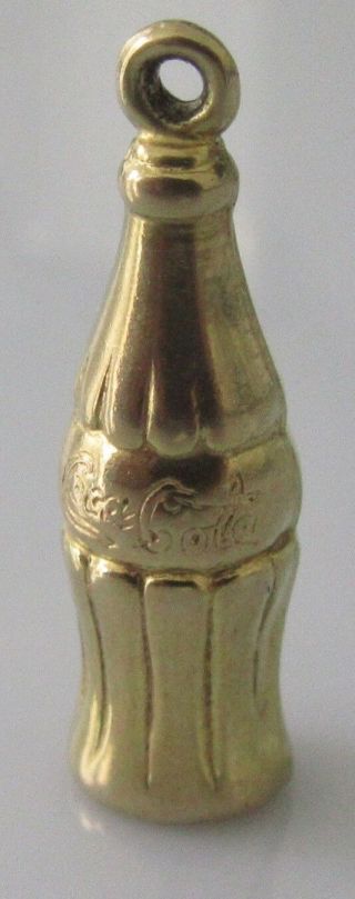 Vintage 9ct yellow gold Coca Cola bottle charm 3