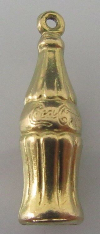 Vintage 9ct yellow gold Coca Cola bottle charm 5