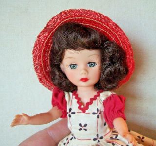 Vintage Cosmopolitan Little Miss Ginger 8 " Doll W/ Outfit Shoes Stockings & Hat