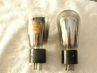 2 Cx - 345 Cunningham Globe Vintage Vacuum Tubes