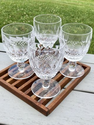 Vintage 4 Waterford Crystal Colleen 5 2/8 " Claret Red Wine Glasses Short Stem