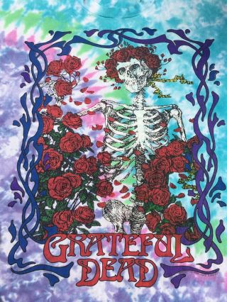The Grateful Dead Vintage Rare 1990 Tour Shirt Garcia Tie Dye Bertha Official