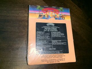 PETER CRISS OUT OF CONTROL 8 TRACK TAPE KISS 1980 VERY RARE 3