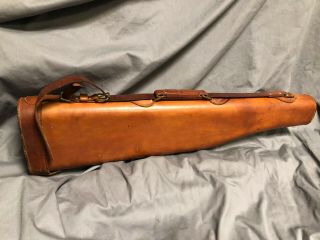 Vintage Hard Leather Shotgun Case,  31 3/8 " Long,